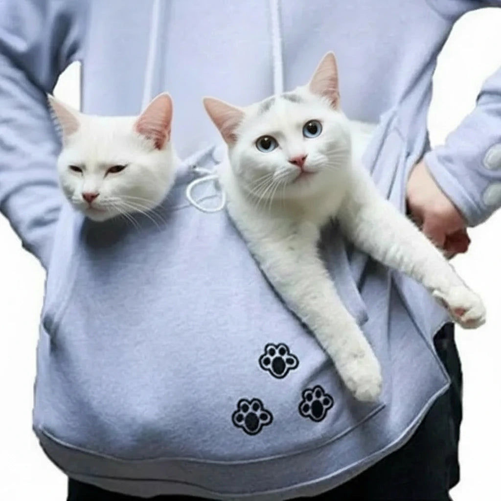 Stylish Hoodie with a Pouch (Cat and Dog)