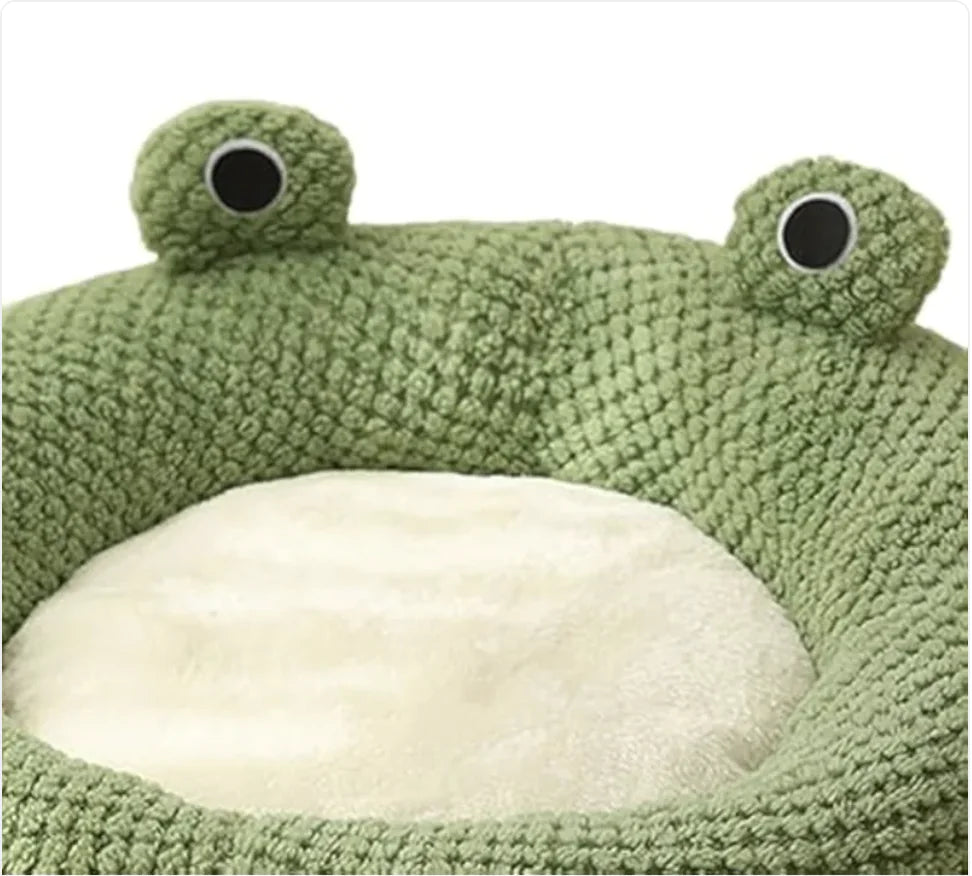 Cartoon Frog Shaped Pet Bed
