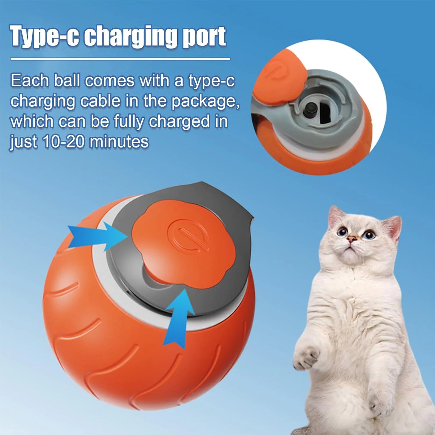 Speedy Interactive Cat Toy For Indoor Cats (USB Rechargeable)