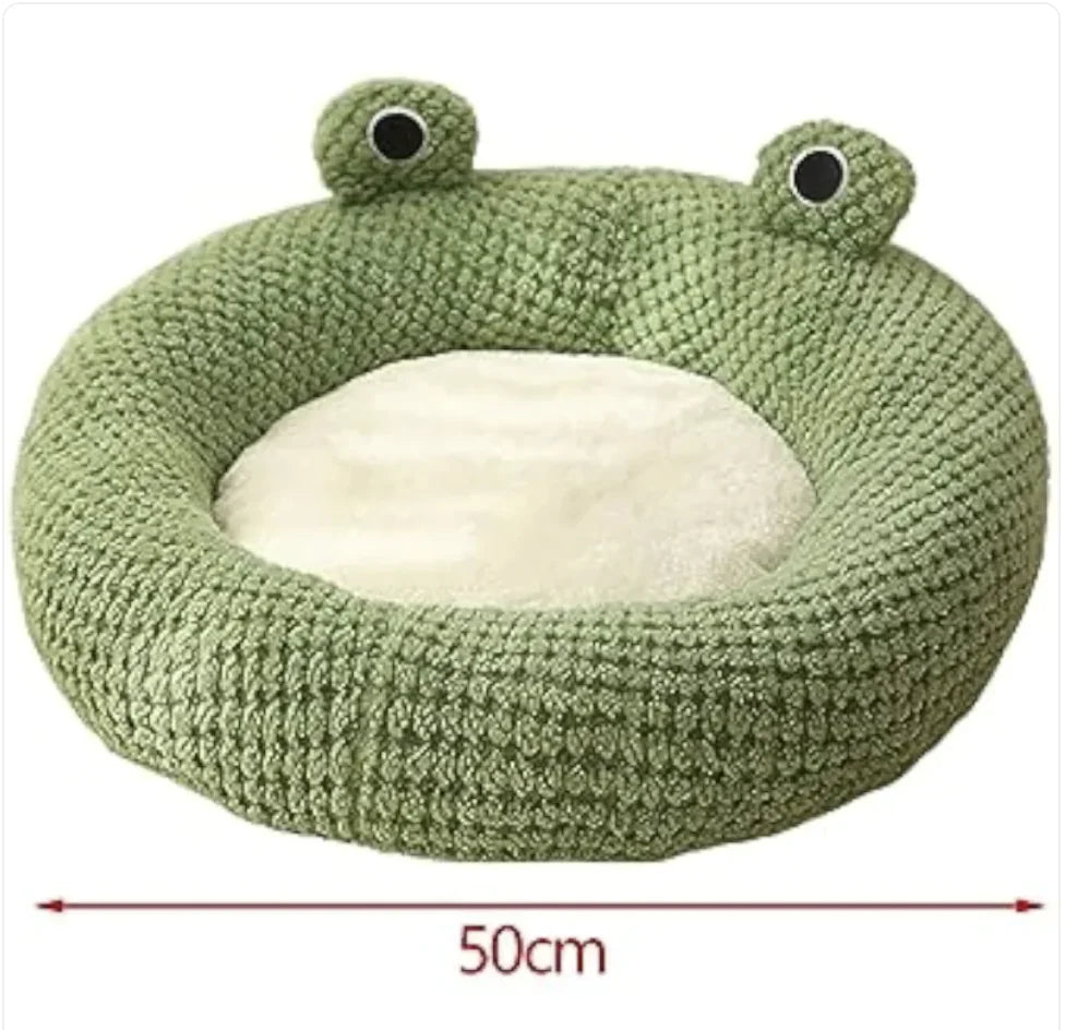 Cartoon Frog Shaped Pet Bed