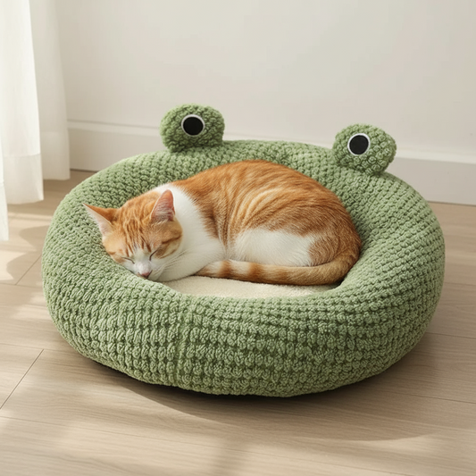 Cartoon Frog Shaped Pet Bed