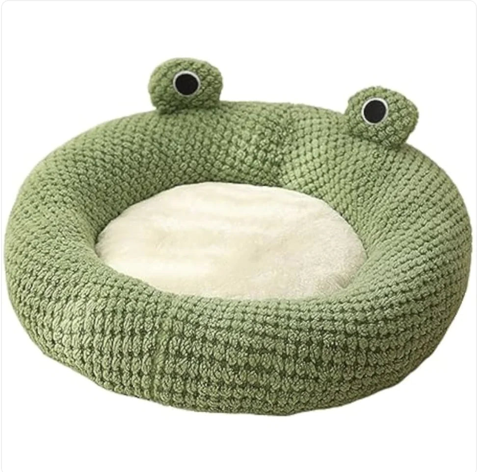 Cartoon Frog Shaped Pet Bed
