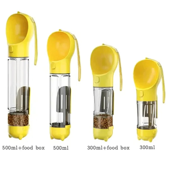 3 in 1 Portable Dog Water Bottle and Food Dispenser