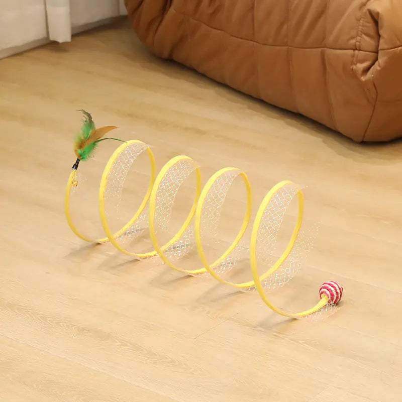 S Shaped Foldable Cat Tunnel Toy for Pets