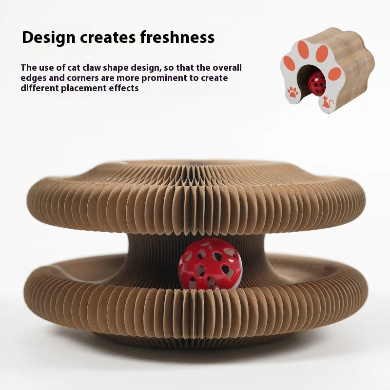 Magnetic Foldable Cat Scratch Toy