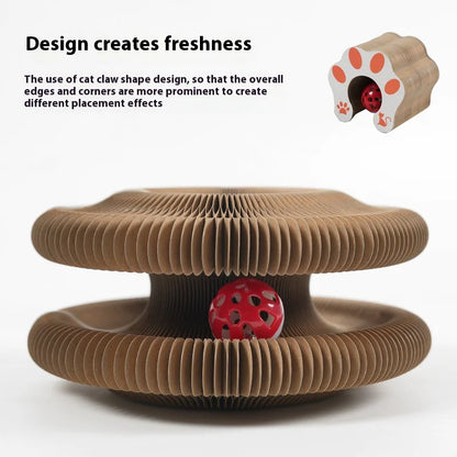 Magnetic Foldable Cat Scratch Toy