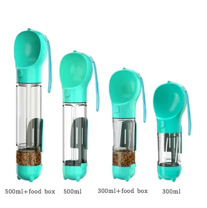 3 in 1 Portable Dog Water Bottle and Food Dispenser