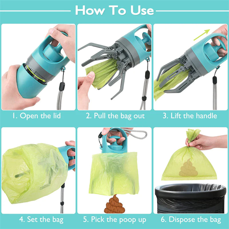 Portable Dog Pooper Scooper (with Bag Dispenser)