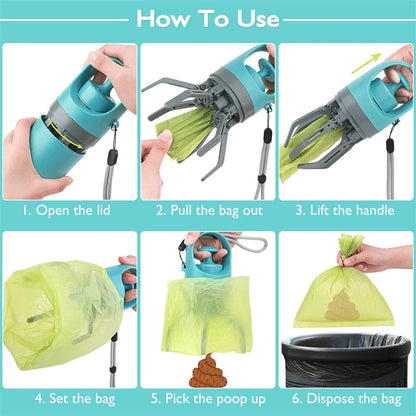 Portable Dog Pooper Scooper (with Bag Dispenser)