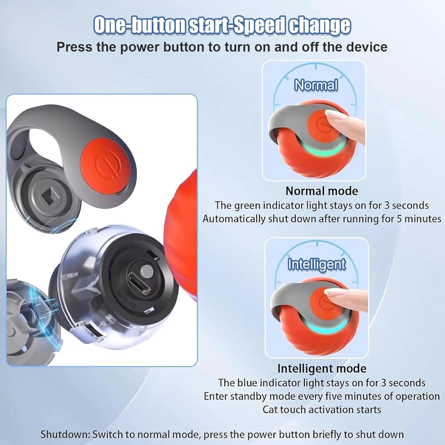 Speedy Interactive Cat Toy For Indoor Cats (USB Rechargeable)