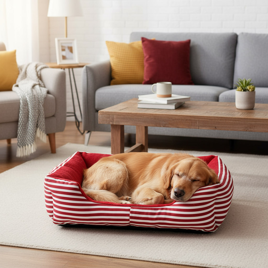Luxury Retro Square Bed for Dogs