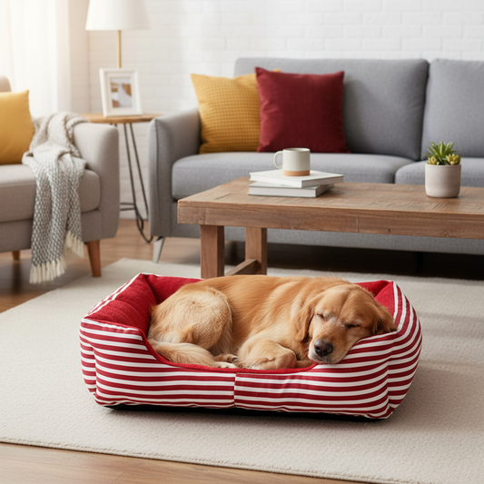 Luxury Retro Square Bed for Dogs
