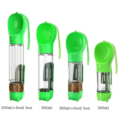3 in 1 Portable Dog Water Bottle and Food Dispenser