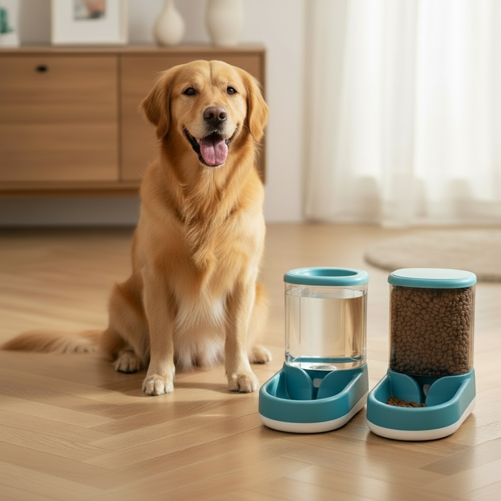 Automatic Dog Feeder and Drinking Fountain