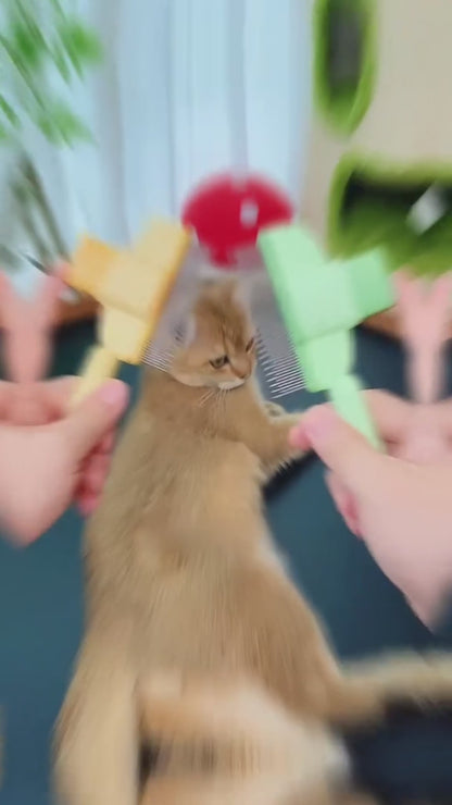 Self-Cleaning Pet Hair Comb for Dogs & Cats (with Release Button)