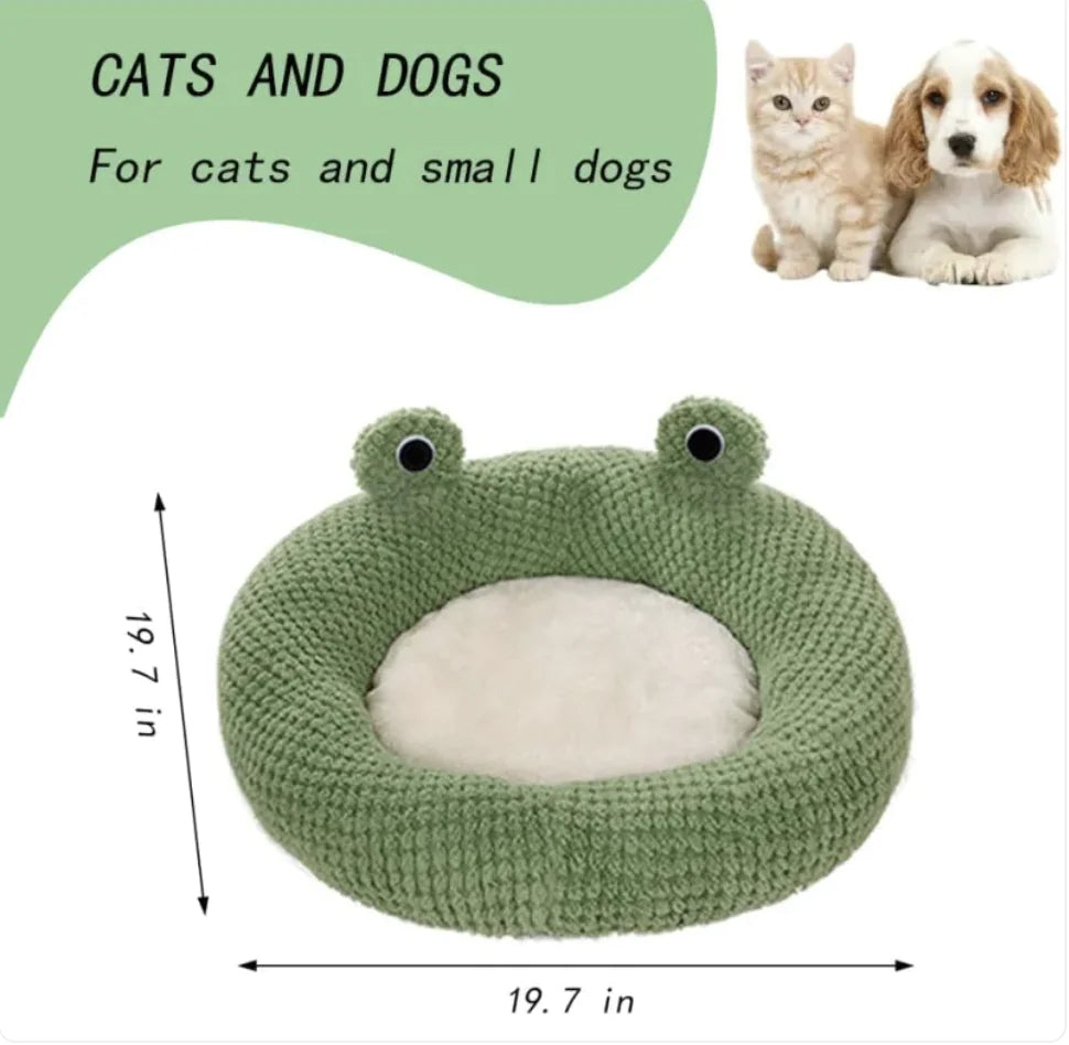 Cartoon Frog Shaped Pet Bed