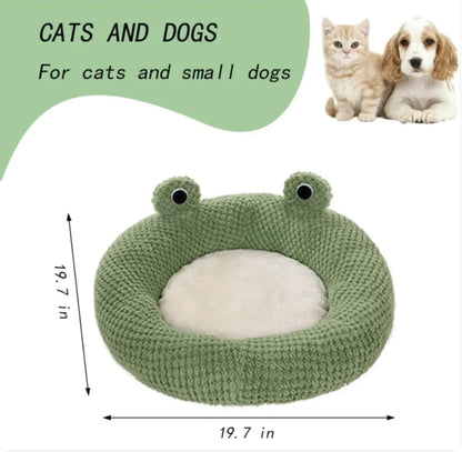 Cartoon Frog Shaped Pet Bed